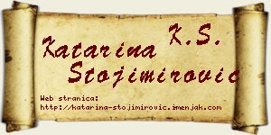 Katarina Stojimirović vizit kartica